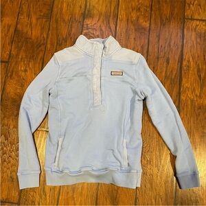 Vineyard Vines Light Blue XS Button-Up Quarter zip Sweatshirt